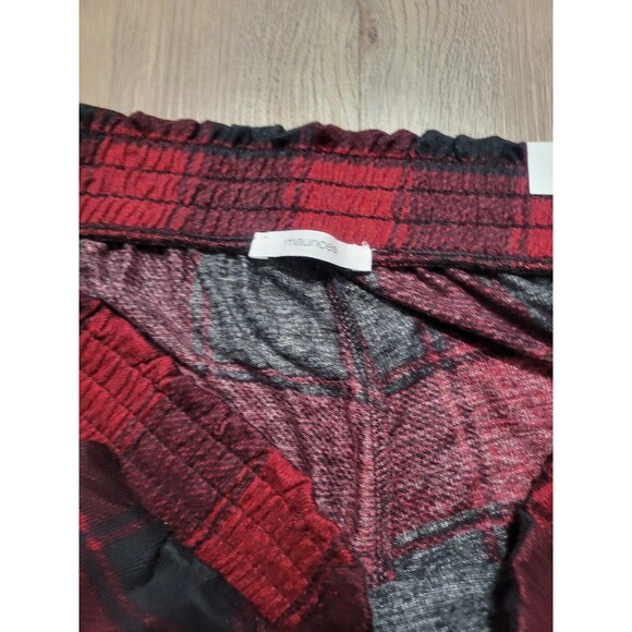 NWT Maurices Soft Jogger Pants Red Black Buffalo Plaid pull on Plus Size 0x - Picture 7 of 8